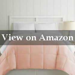 Lightweight Blush Microfiber Quilted Comforter Review